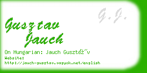 gusztav jauch business card